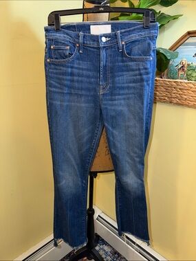 Mother Jeans The Insider Crop Step Fray Size 27